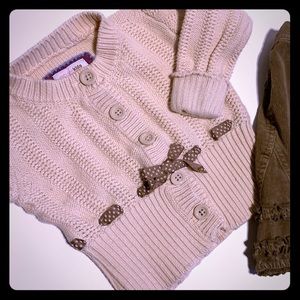 Osh Kosh Polka Dot Ribbon Sweater